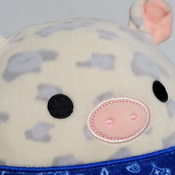 Kellytoy Rosie the Pig 2021 Squishmallow With Dark Blue Bandana Plush Toy 8 in - Picture 8 of 12